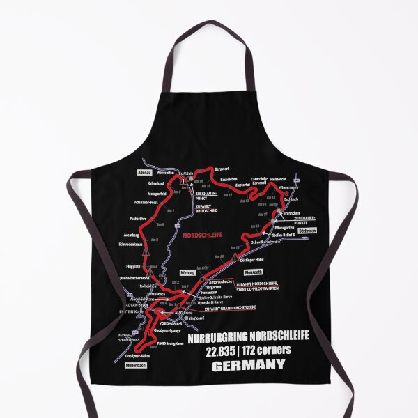 Item preview, Nürburgring Nordschleife - Germany Track Map Photographic WHITE Print funny Gifts designed and sold by RyanTee-Awesome.