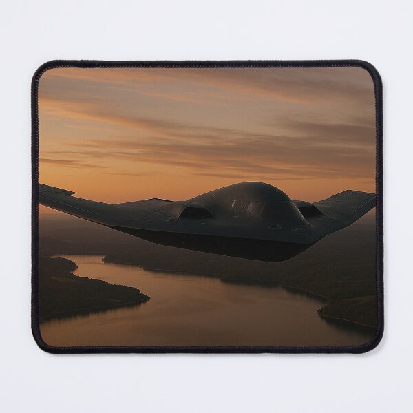 Item preview, B-2 Spirit Stealth Bomber Over Lake at Golden Hour designed and sold by Skyframe Aviation.