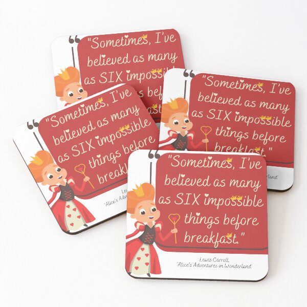 Item preview, 6 impossible things - Alice in Wonderland designed and sold by stella literarium.
