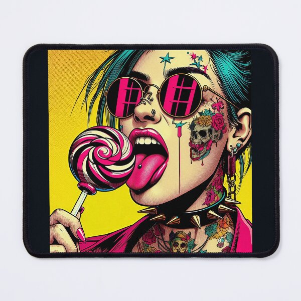 Item preview, Cartoon Punk Lady Lollipop Tattoos designed and sold by Voodoo Store Paranormal Collections.