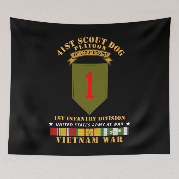 Item preview, Army - 41st  Scout Dog Platoon 1st Infantry Division w VN SVC designed and sold by Military Insignia Products.