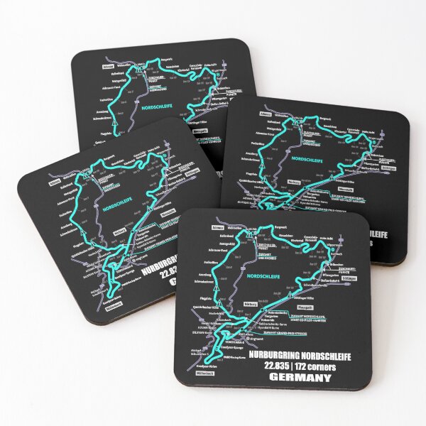 Item preview, Nürburgring Nordschleife - Germany Track Map Photographic Blue Print funny Gifts designed and sold by RyanTee-Awesome.