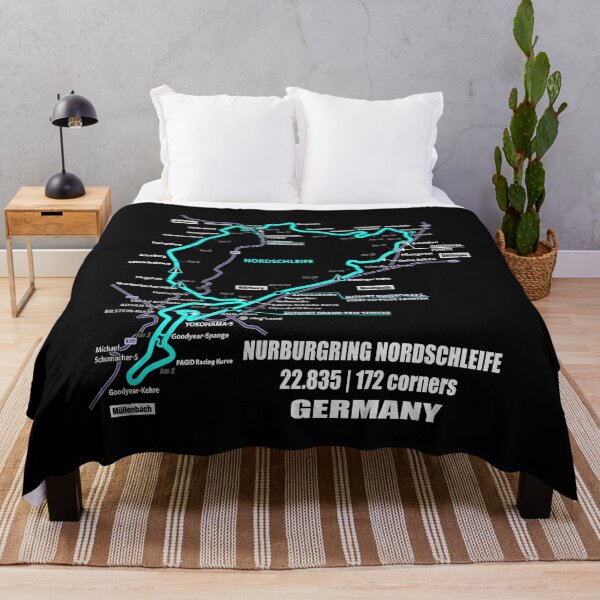 Item preview, Nürburgring Nordschleife - Germany Track Map Photographic Blue Print funny Gifts designed and sold by RyanTee-Awesome.