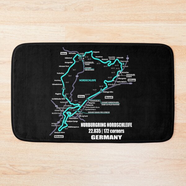 Item preview, Nürburgring Nordschleife - Germany Track Map Photographic Blue Print funny Gifts designed and sold by RyanTee-Awesome.