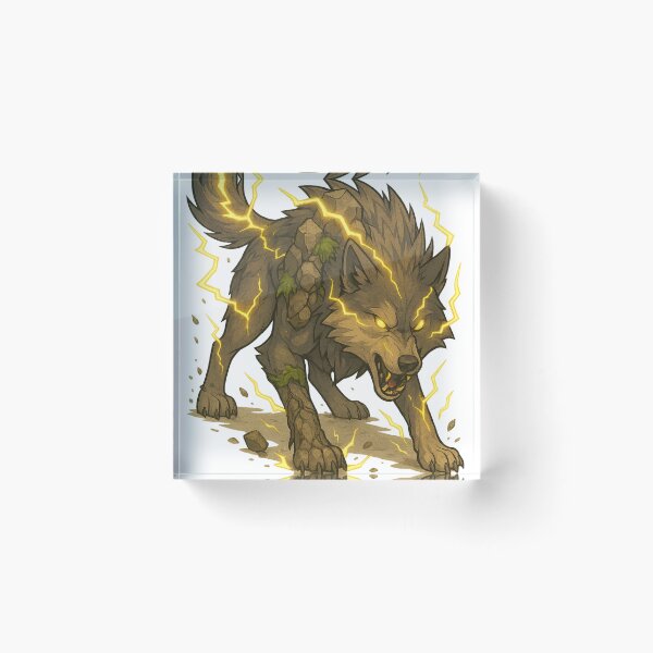 Item preview, Elemental Wolf – Lightning & Earth Fusion Beast designed and sold by ElementalBeast1.