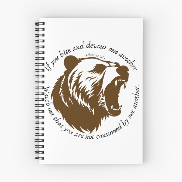 Item preview, Galatians 5:15 roaring bear designed and sold by stella literarium.