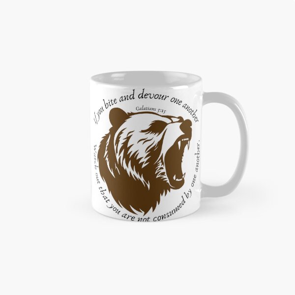 Item preview, Galatians 5:15 roaring bear designed and sold by stella literarium.