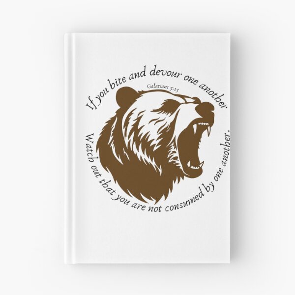 Item preview, Galatians 5:15 roaring bear designed and sold by stella literarium.
