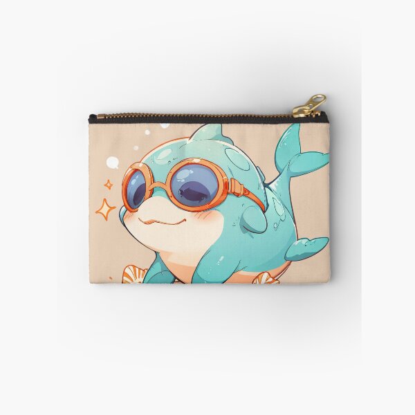 Item preview,  Cute Ocean Explorer – Kawaii Dolphin with Goggles and Seashells designed and sold by KiraChie.