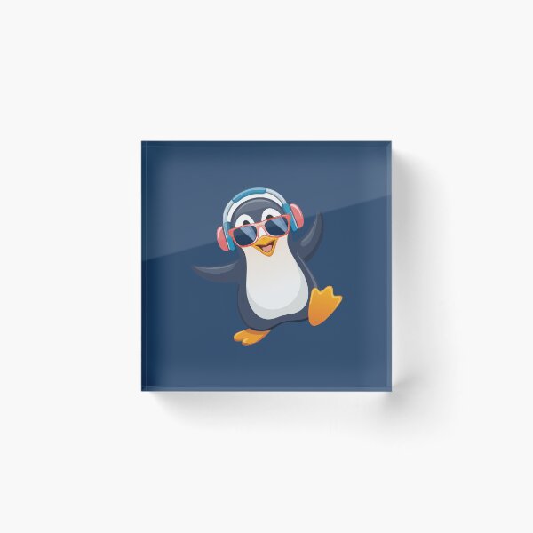 Item preview, Cool Penguin with Headphones | DJ Music Animal | Party Vibe Cartoon designed and sold by KAYJAY DESIGNS.