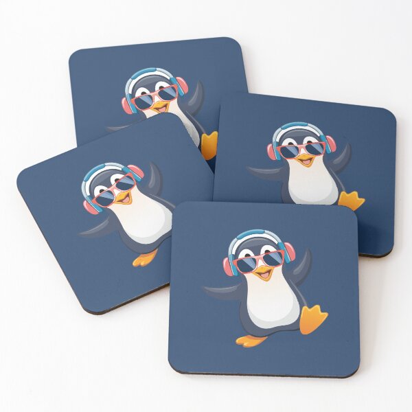 Item preview, Cool Penguin with Headphones | DJ Music Animal | Party Vibe Cartoon designed and sold by KAYJAY DESIGNS.