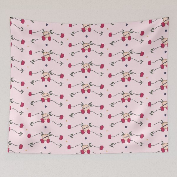 Item preview, Wavy roses and pastel goth clock designed and sold by Elodie-Motifs.