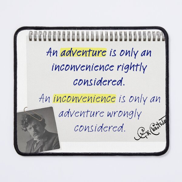 Item preview, Inconvenience & adventure rightly considered - GK Chesterton designed and sold by stella literarium.