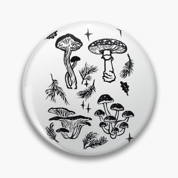 Item preview, Mushrooms Linoprint designed and sold by Threeleaves.