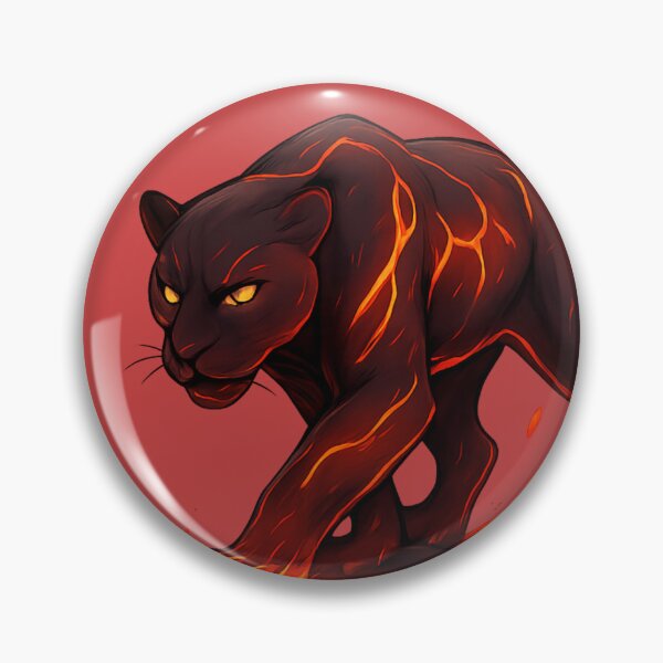 Item preview, Flame Panther – The Ember Stalker | Fire Elemental Cat designed and sold by ElementalBeast1.