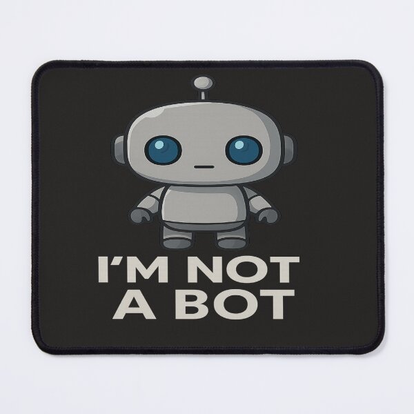 Item preview, I'm Not a Bot – Funny AI-Inspired Chibi Robot Shirt for Tech Lovers designed and sold by Minato_Monarch.