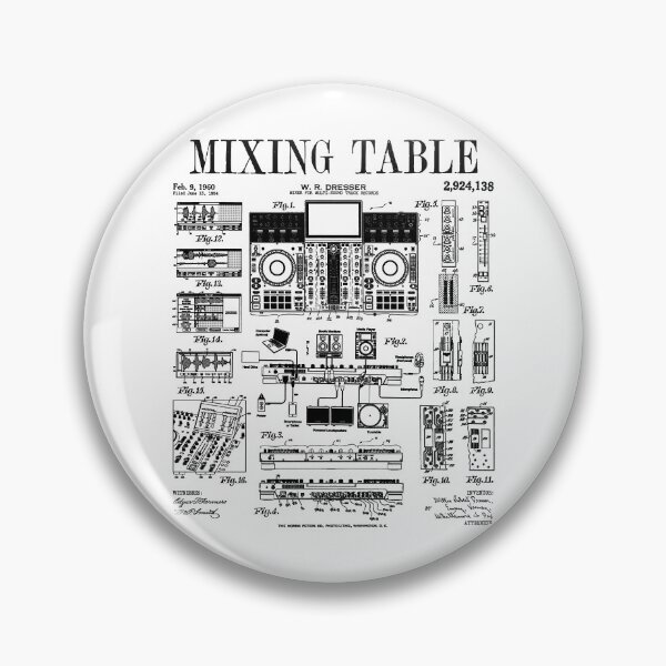 Item preview, DJ Mixing Table Disc Jockey Mix Music Mixer Vintage Patent designed and sold by GrandeDuc.