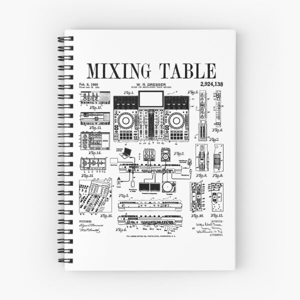 Item preview, DJ Mixing Table Disc Jockey Mix Music Mixer Vintage Patent designed and sold by GrandeDuc.