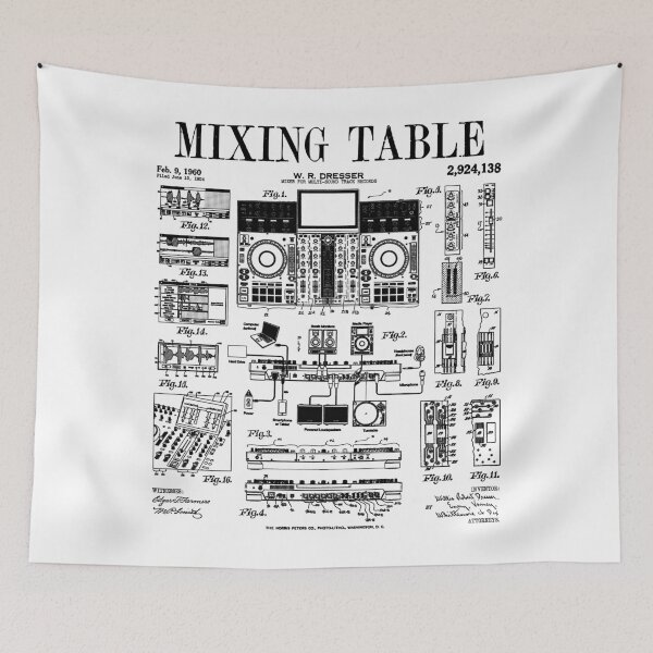 Item preview, DJ Mixing Table Disc Jockey Mix Music Mixer Vintage Patent designed and sold by GrandeDuc.