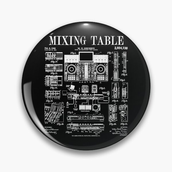 Item preview, DJ Mixing Table Disc Jockey Mix Music Mixer Vintage Patent designed and sold by GrandeDuc.