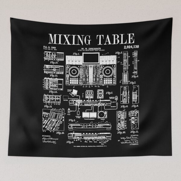 Item preview, DJ Mixing Table Disc Jockey Mix Music Mixer Vintage Patent designed and sold by GrandeDuc.
