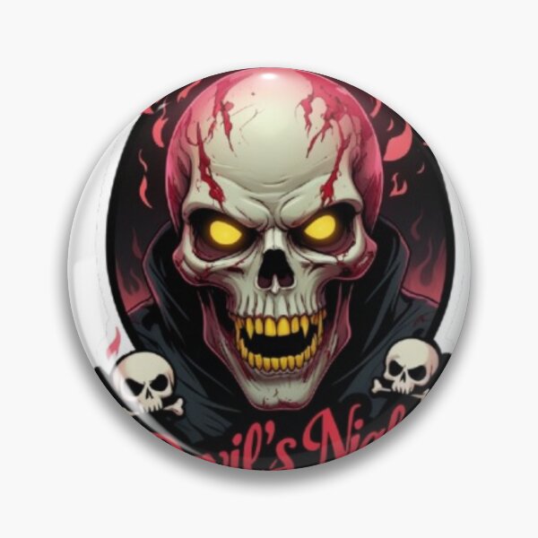Item preview, Devil’s Night Zombie Skull Sticker – Glowing Eyes, Razor Teeth designed and sold by SkullSpookadi.