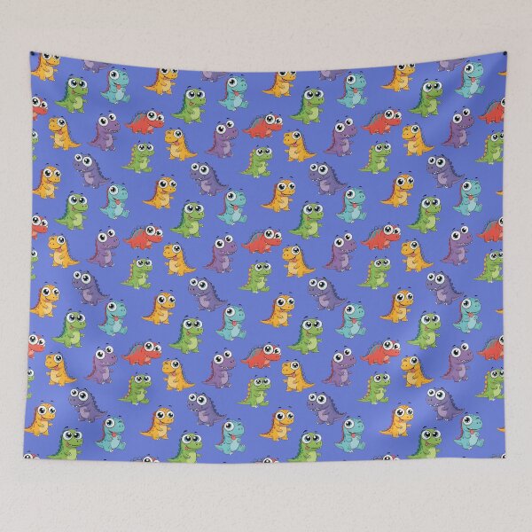 Item preview, Cartoon Funny Dinosaurs Seamless Pattern designed and sold by SammerDesign.