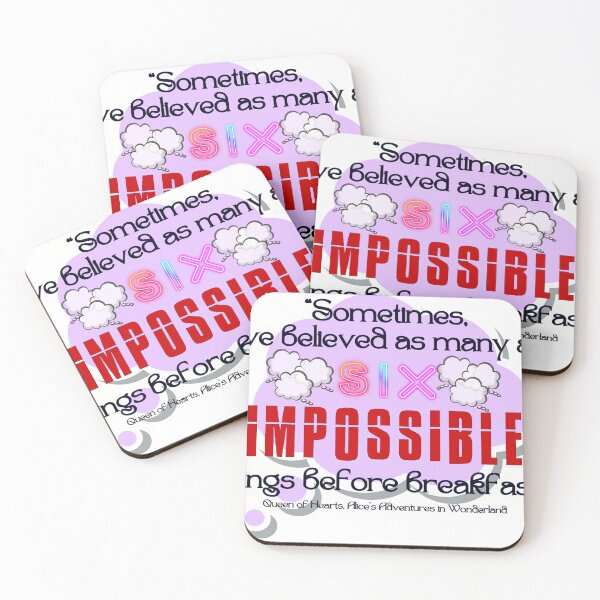 Item preview, 6 impossible things - Alice in Wonderland designed and sold by stella literarium.