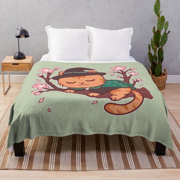 Item preview, Kawaii Sleeping Cat on Sakura Tree – Fantasy Wizard Tabby designed and sold by BGMeYou.