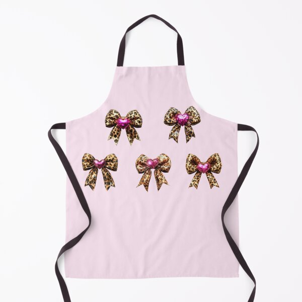 Item preview, Leopard Bow Bundle – Set of 5 with Pink Crystal Hearts designed and sold by EmeraldeaArt.