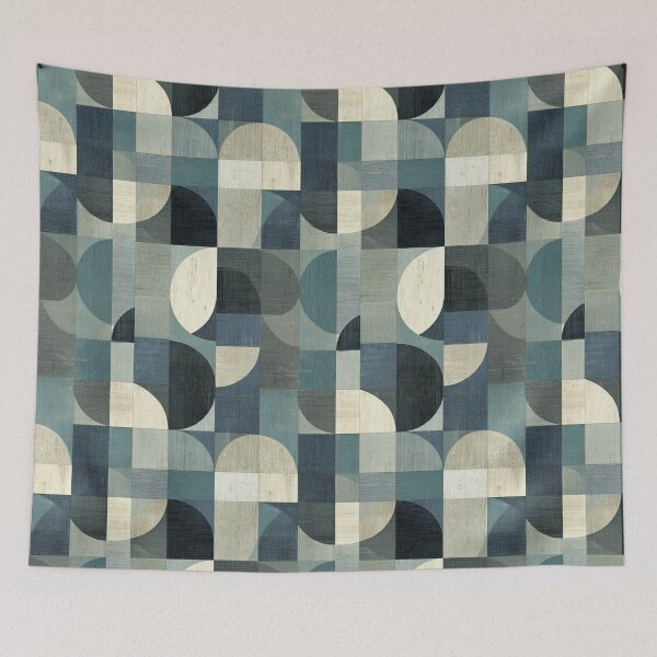 Item preview, Nordic Geometry with Soft Blue Wooden Elements designed and sold by Piotrek0001.