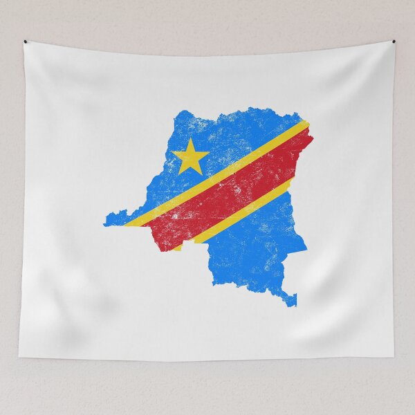 Item preview, Congo Flag Map tshirt distressed vintage designed and sold by farhanhafeez.