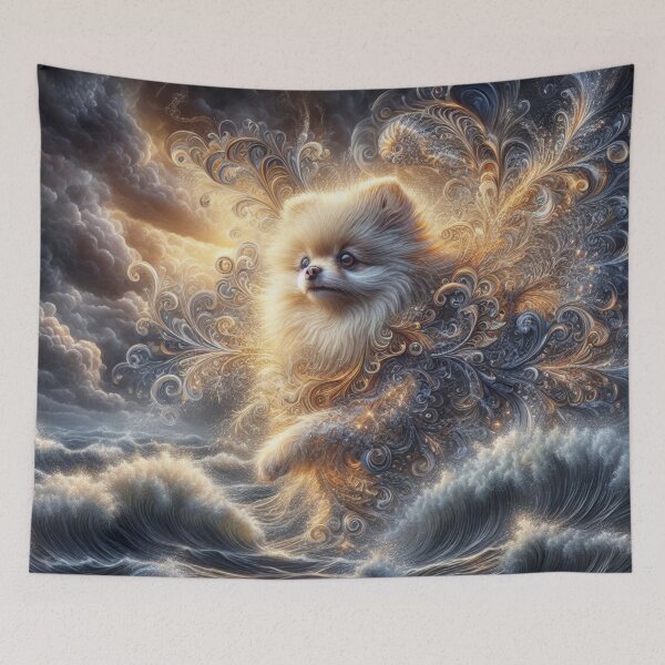 Item preview, Golden Swirlsand Stormy Seas designed and sold by Wags & Tails.