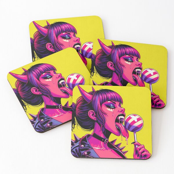 Item preview, Neon Demon Lady Lollipop Tears designed and sold by Voodoo Store Paranormal Collections.