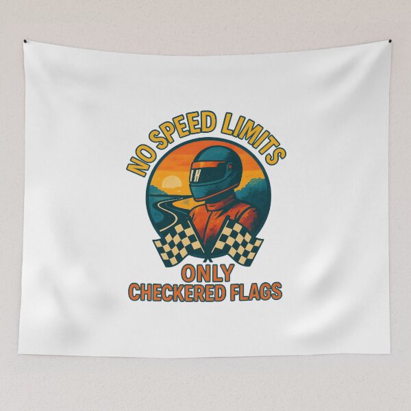 Item preview, No Speed Limits - Only Checkered Flags - Motorsport designed and sold by inkNext.