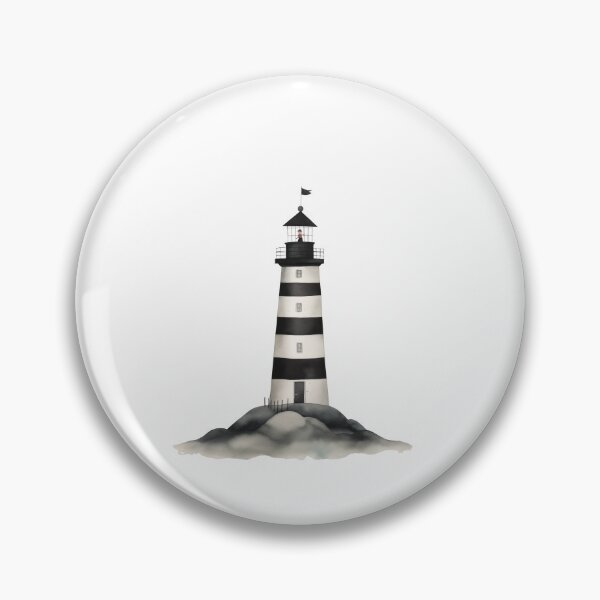 Item preview, Monochrome Lighthouse on Misty Shores designed and sold by Ramona-Gliga.