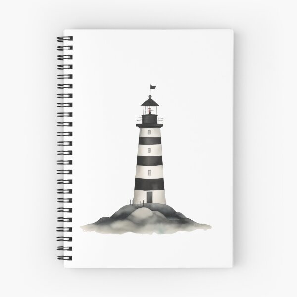Item preview, Monochrome Lighthouse on Misty Shores designed and sold by Ramona-Gliga.