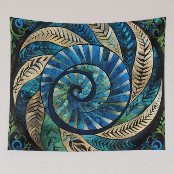 Item preview, New Zealand Māori Paua Pattern Koru Design 454 designed and sold by GrinGalore.