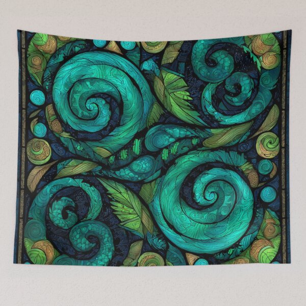 Item preview, New Zealand Māori Paua Pattern Koru Design 455 designed and sold by GrinGalore.