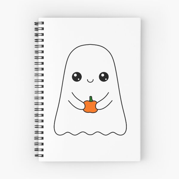 Item preview, kawaii ghost with pumpkin designed and sold by sweetb3rry.