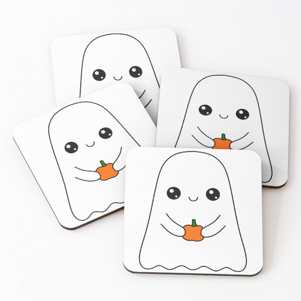 Item preview, kawaii ghost with pumpkin designed and sold by sweetb3rry.