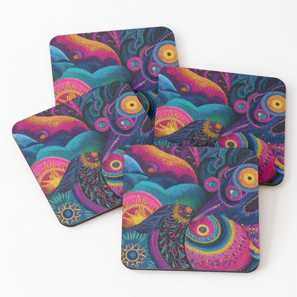 Item preview, Aboriginal Inspired Dot Art - Imagine a Peacock designed and sold by GrinGalore.