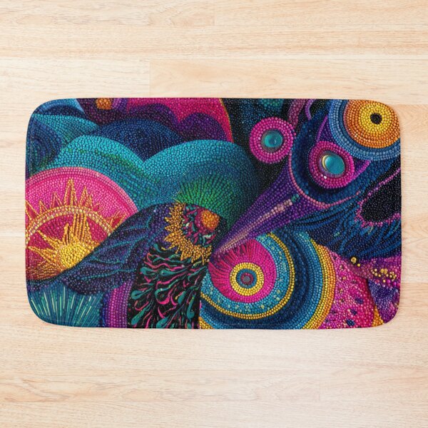 Item preview, Aboriginal Inspired Dot Art - Imagine a Peacock designed and sold by GrinGalore.