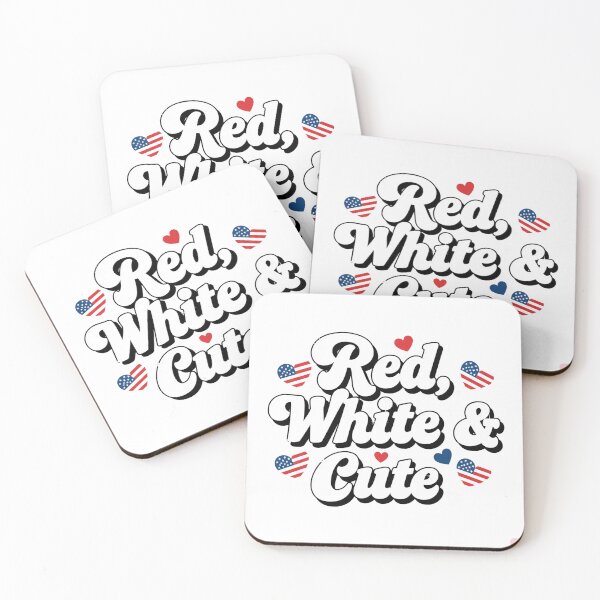 Item preview, Red White & Cute: Adorable 4th of July Patriotic Design designed and sold by RehanInkDesigns.