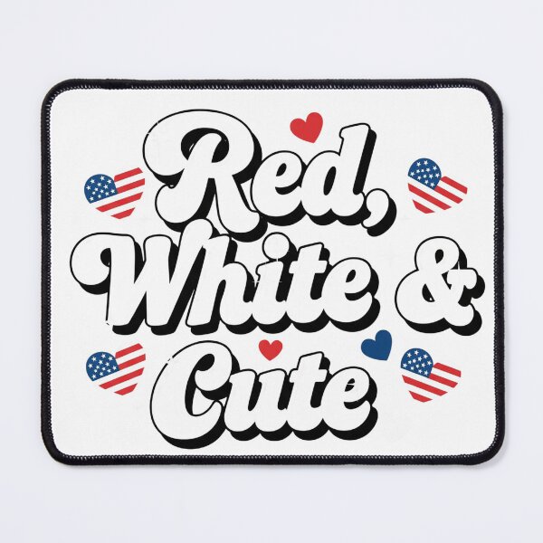 Item preview, Red White & Cute: Adorable 4th of July Patriotic Design designed and sold by RehanInkDesigns.