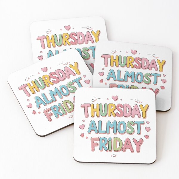 Item preview, Thursday – Almost Friday ? | Kawaii Chill Mood Art Board Print Version 2 designed and sold by modishwelt.