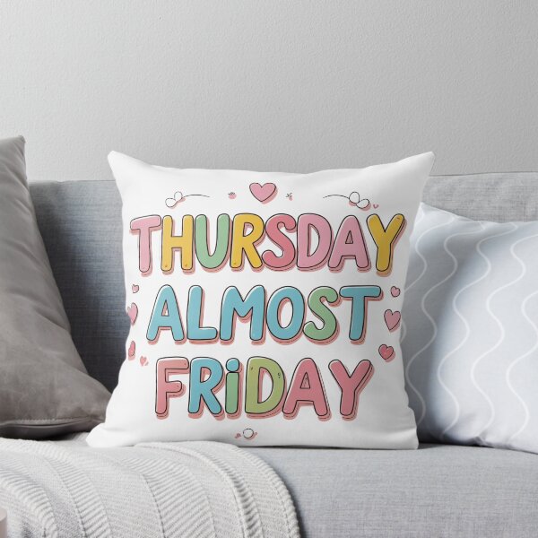 Item preview, Thursday – Almost Friday ? | Kawaii Chill Mood Art Board Print Version 2 designed and sold by modishwelt.