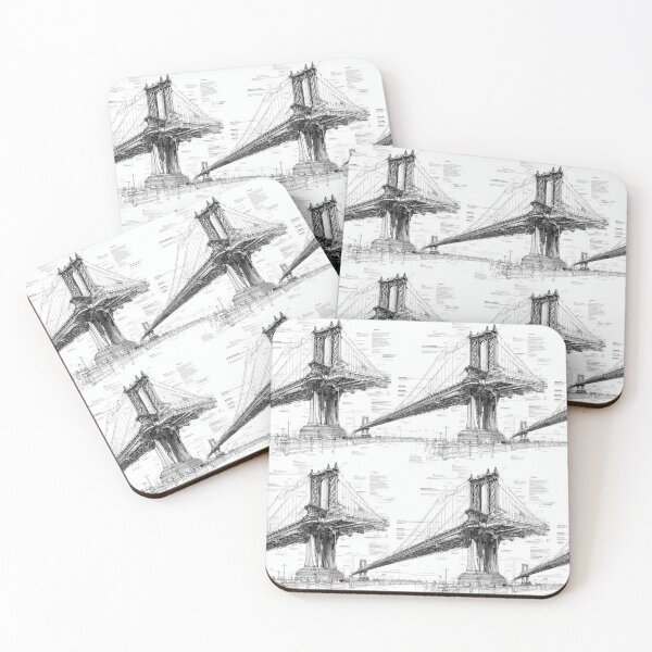 Item preview, Architectural Sketch of a Suspension Bridge Pattern designed and sold by Hunzaly.