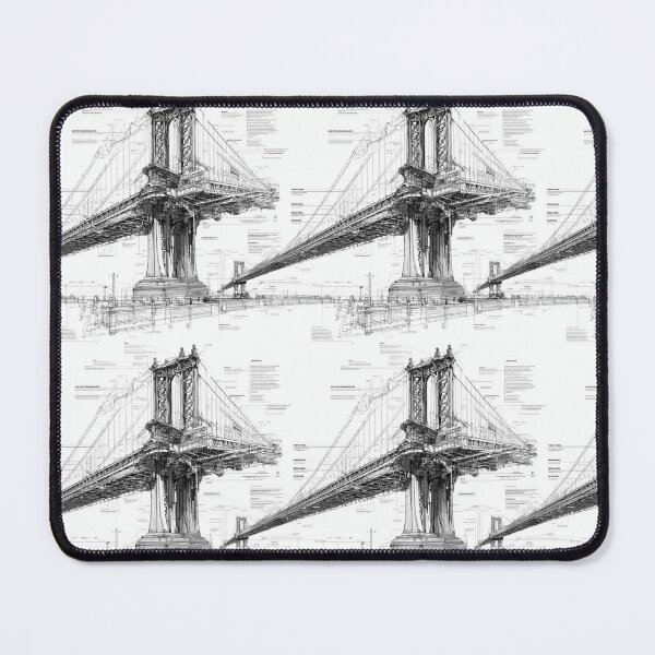 Item preview, Architectural Sketch of a Suspension Bridge Pattern designed and sold by Hunzaly.