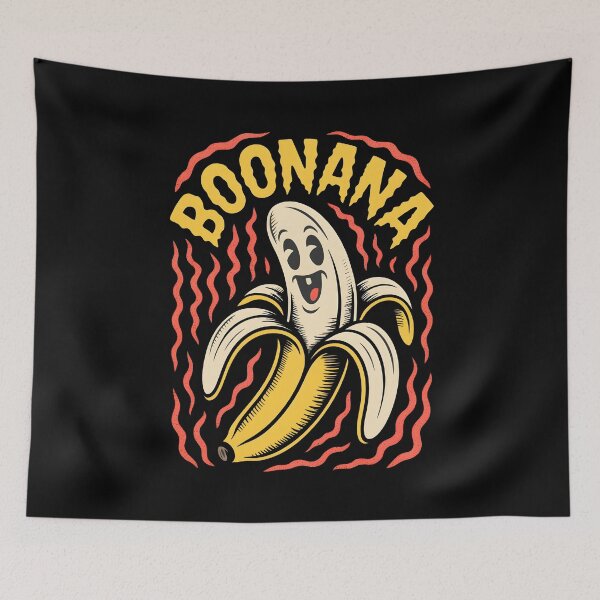 Item preview, BOONANA Funny Ghost and Banana Halloween Pun  designed and sold by w1ckerman.